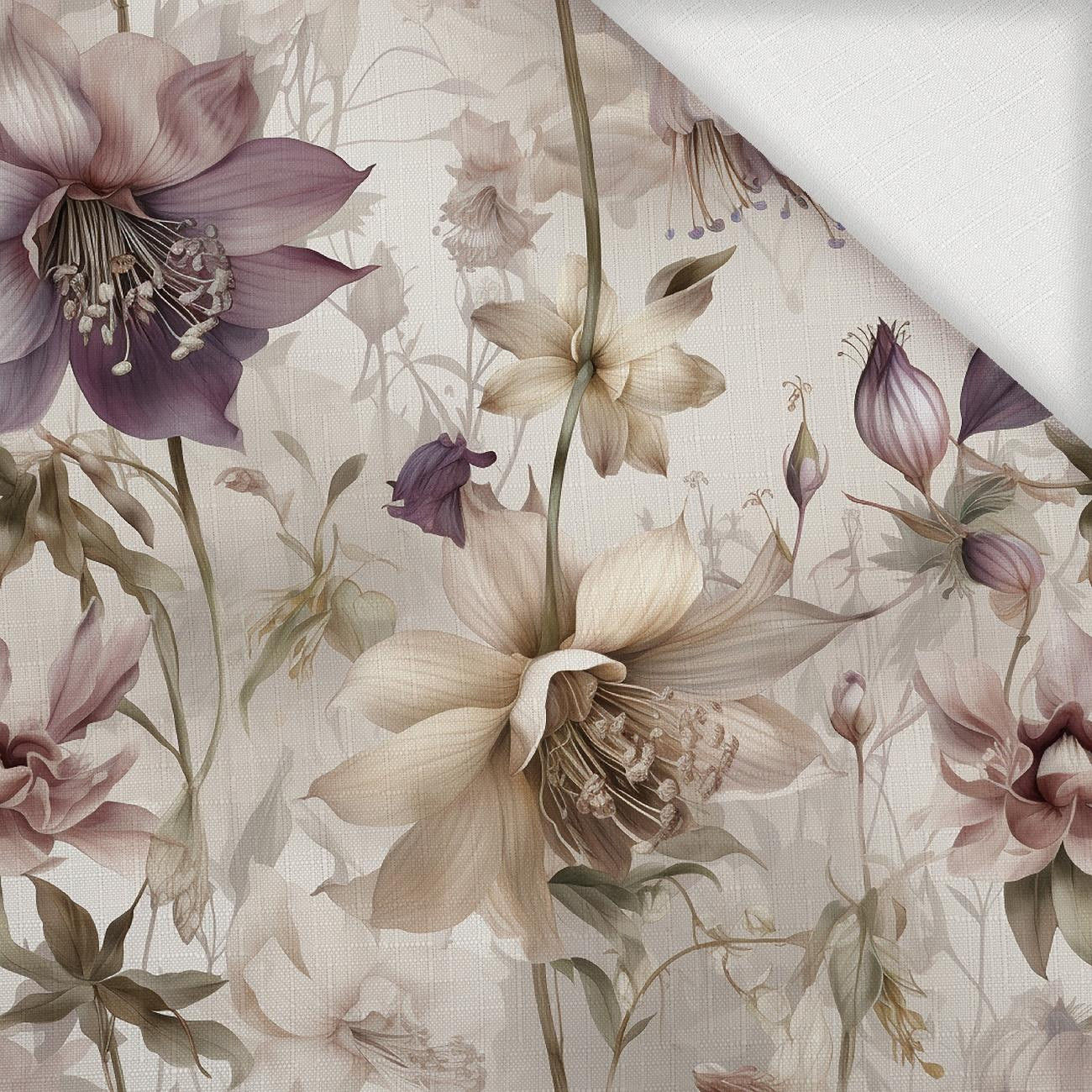 PASTEL FLOWERS WZ.2 - Woven Fabric for tablecloths