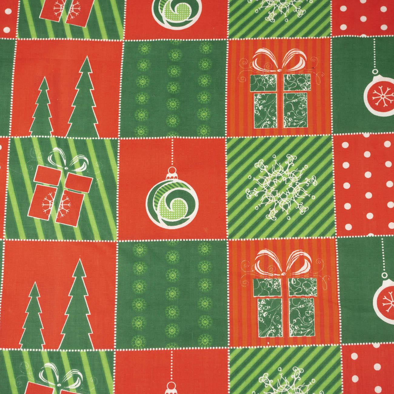 CHRISTMAS CHECKERED - Cotton woven fabric