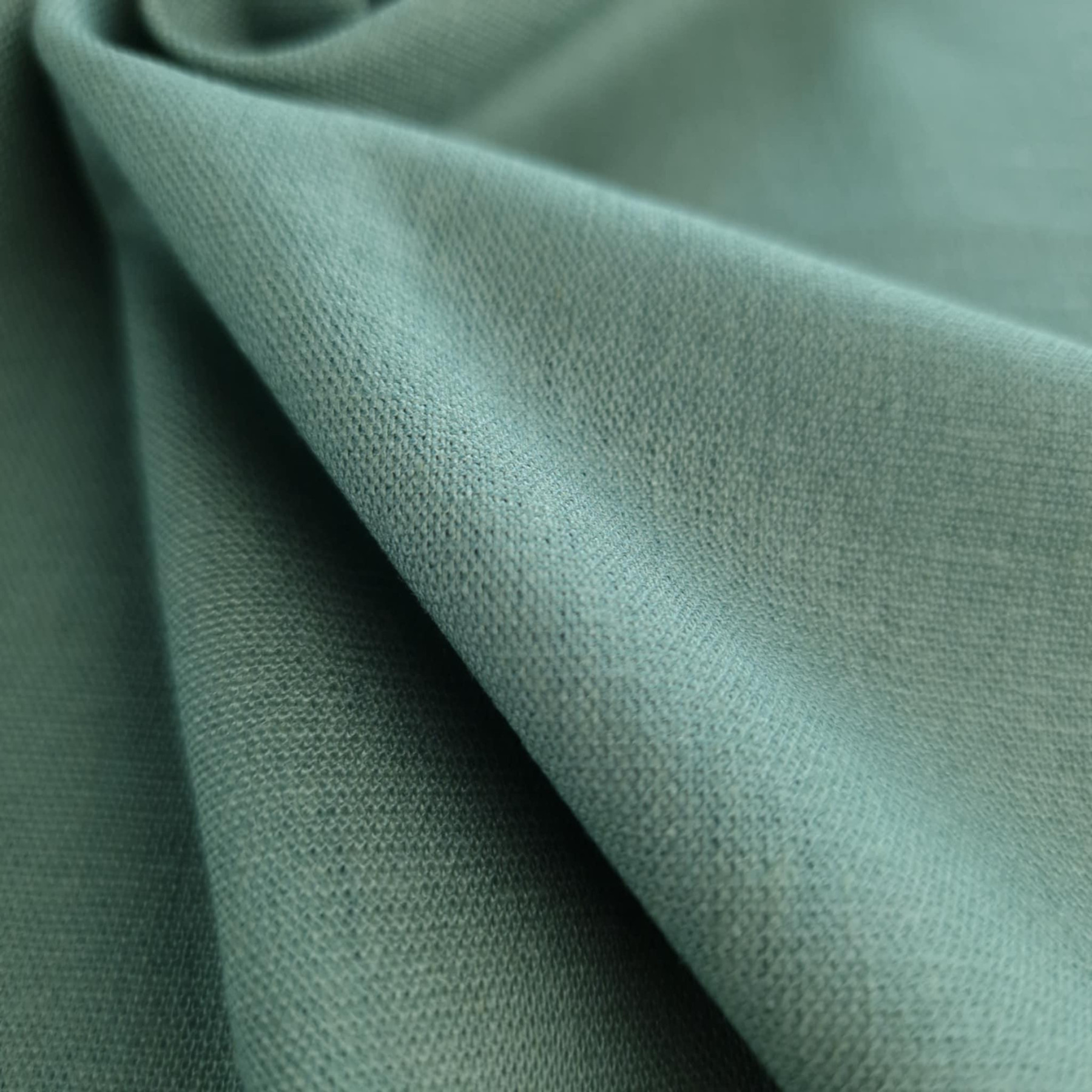 Linen fabric with spandex - SAGE