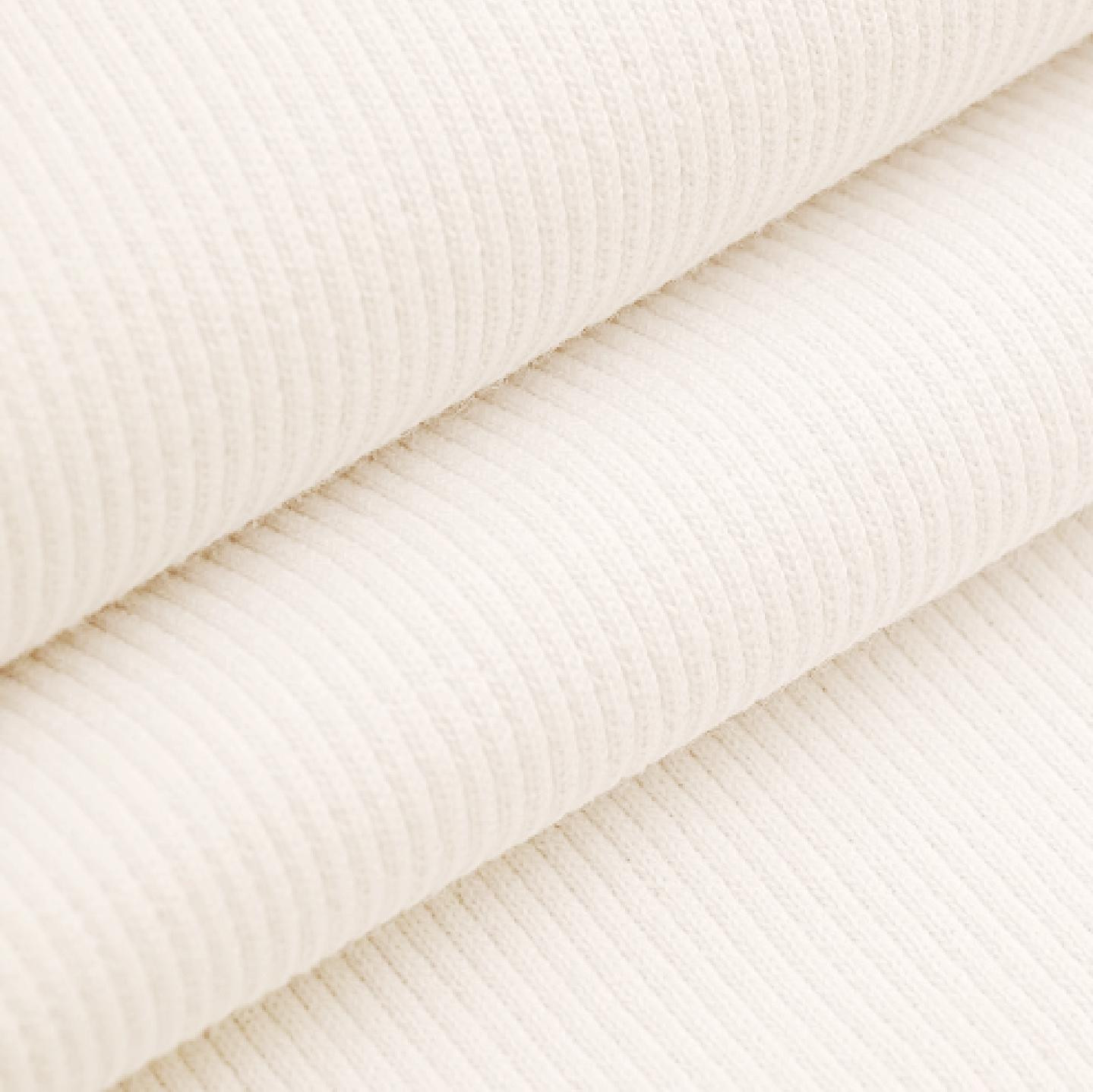 Elastic sweat in convex stripes SD - Cloud Dancer/ ECRU (D-02) 