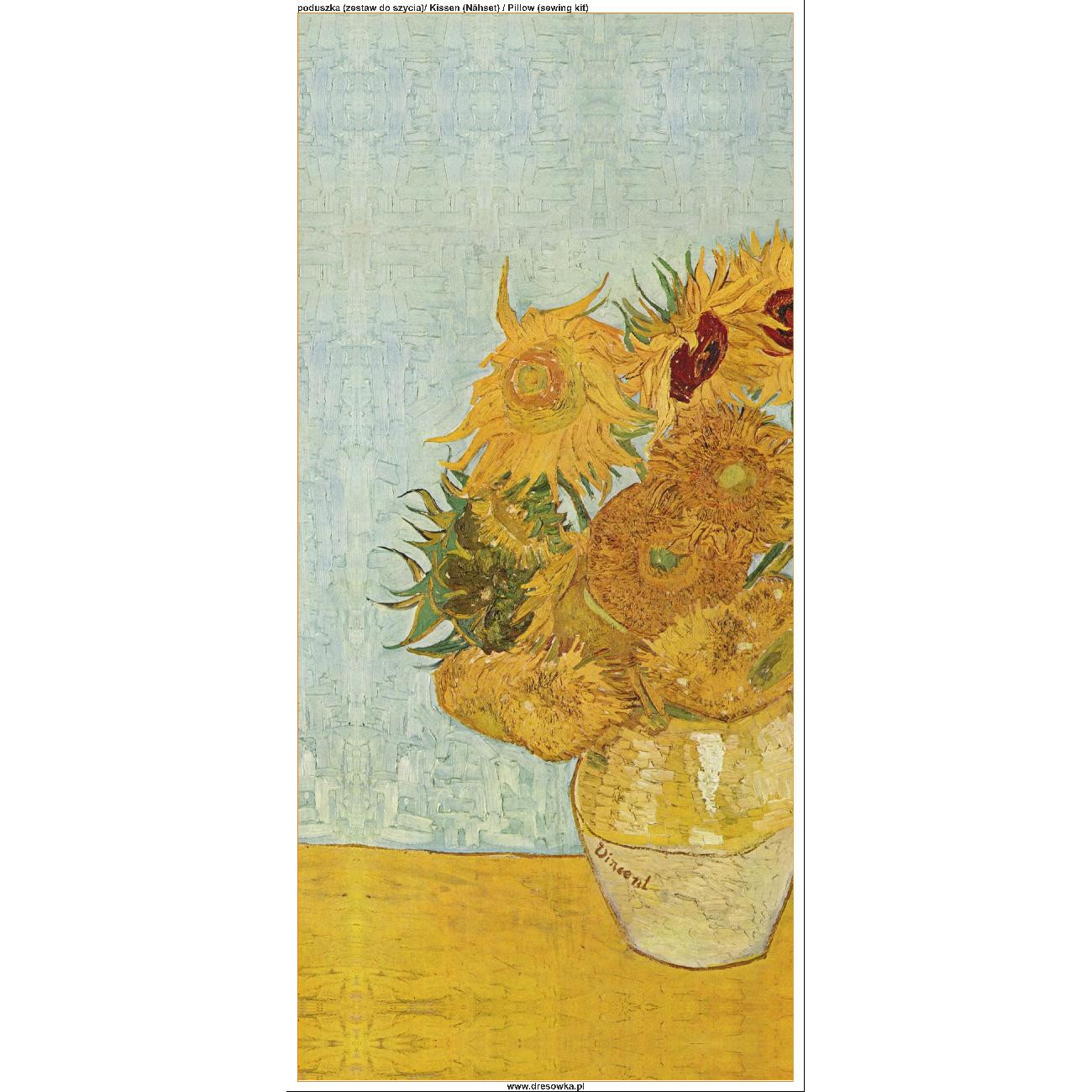 PILLOW 45X45 - SUNFLOWERS (Vincent van Gogh) - sewing set