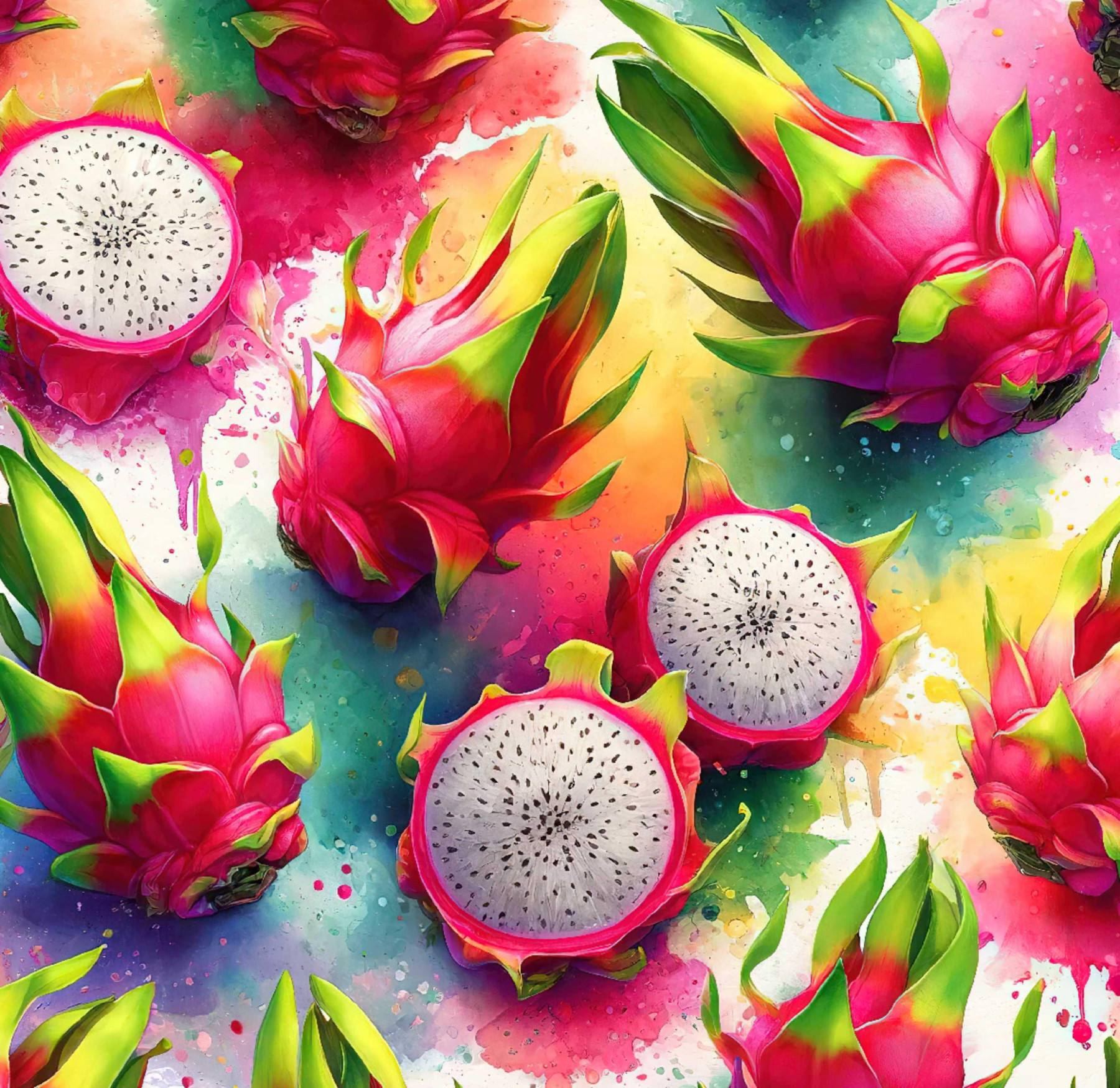 DRAGON FRUIT wz.2 - Cotton woven fabric