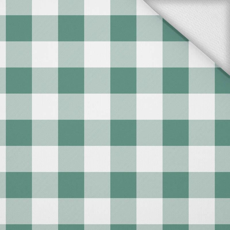 VICHY GRID GREEN / white - looped knit 