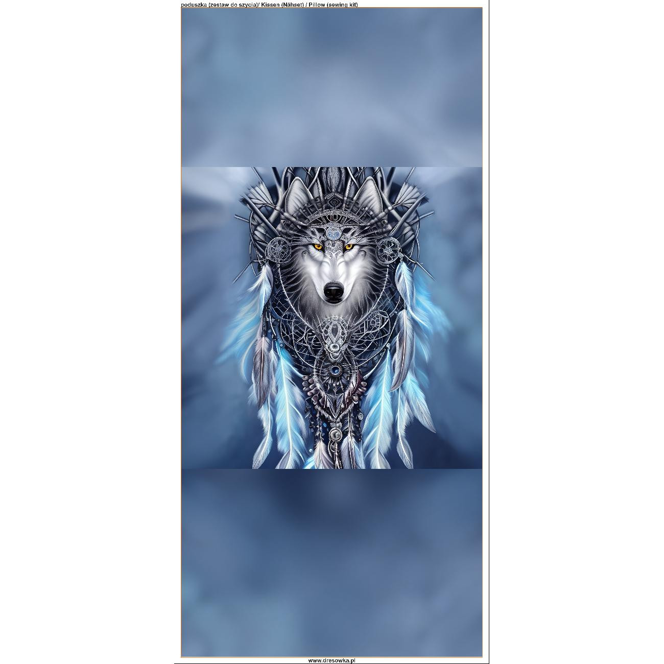 PILLOW 45X45 - SPIRIT WOLF - sewing set