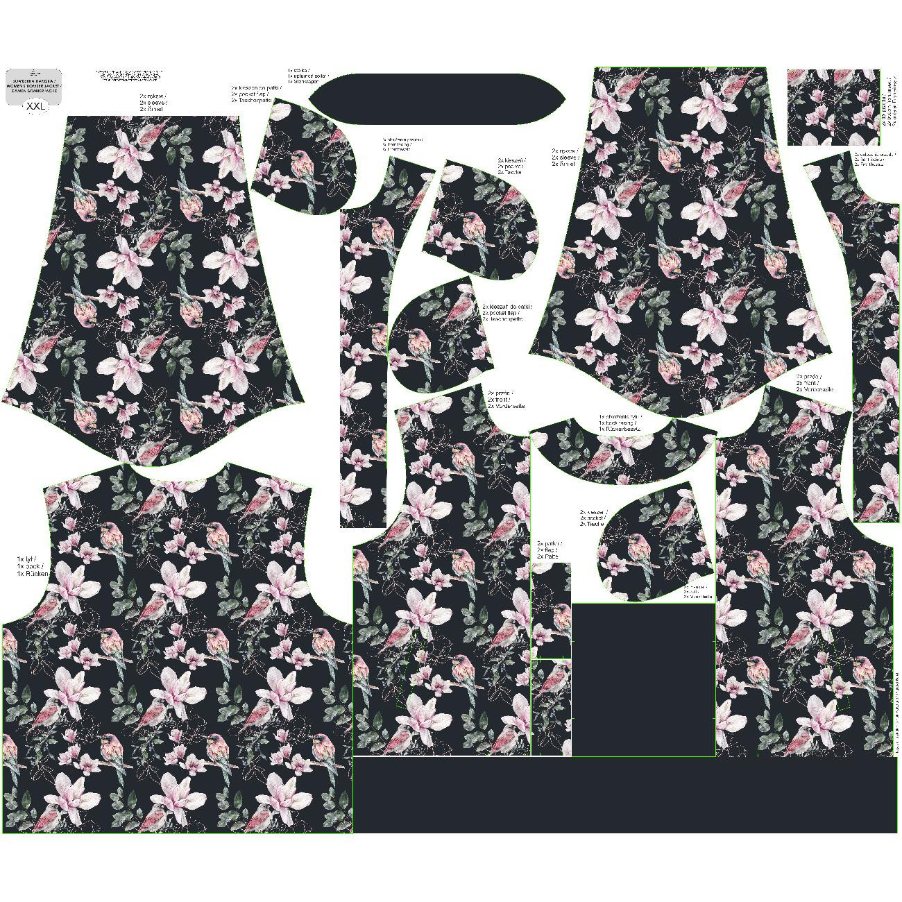 WOMEN’S BOMBER JACKET (KAMA) - SPRING MELODY PAT. 2 - sewing set