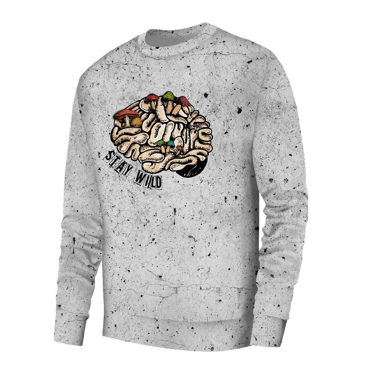 MEN’S SWEATSHIRT (OREGON) BASIC - STAY WILD / CONCRETE - sewing set