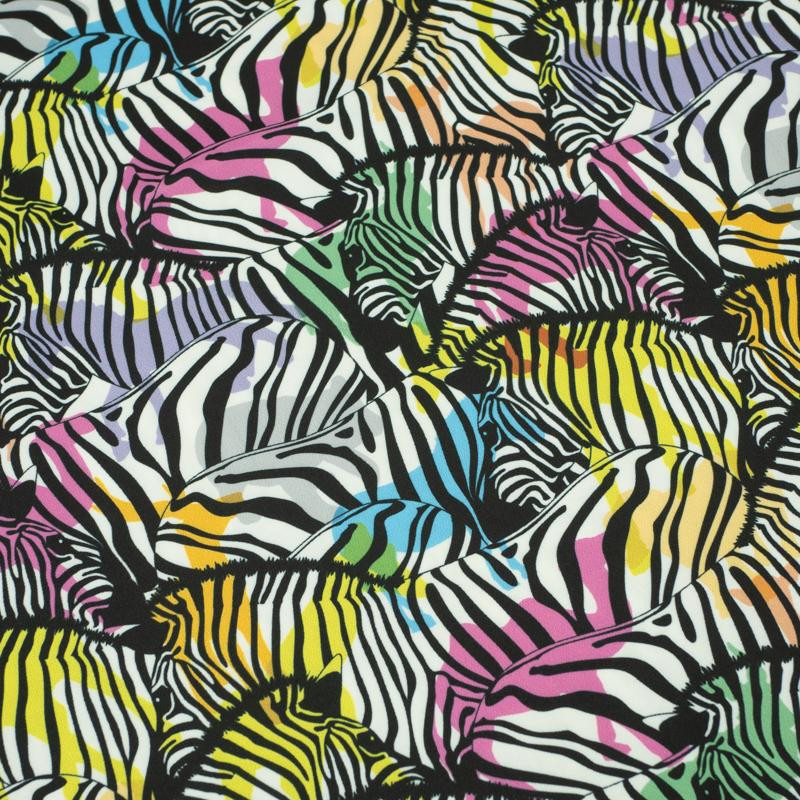 RAINBOW ZEBRAS no. 2 - quick-drying woven fabric