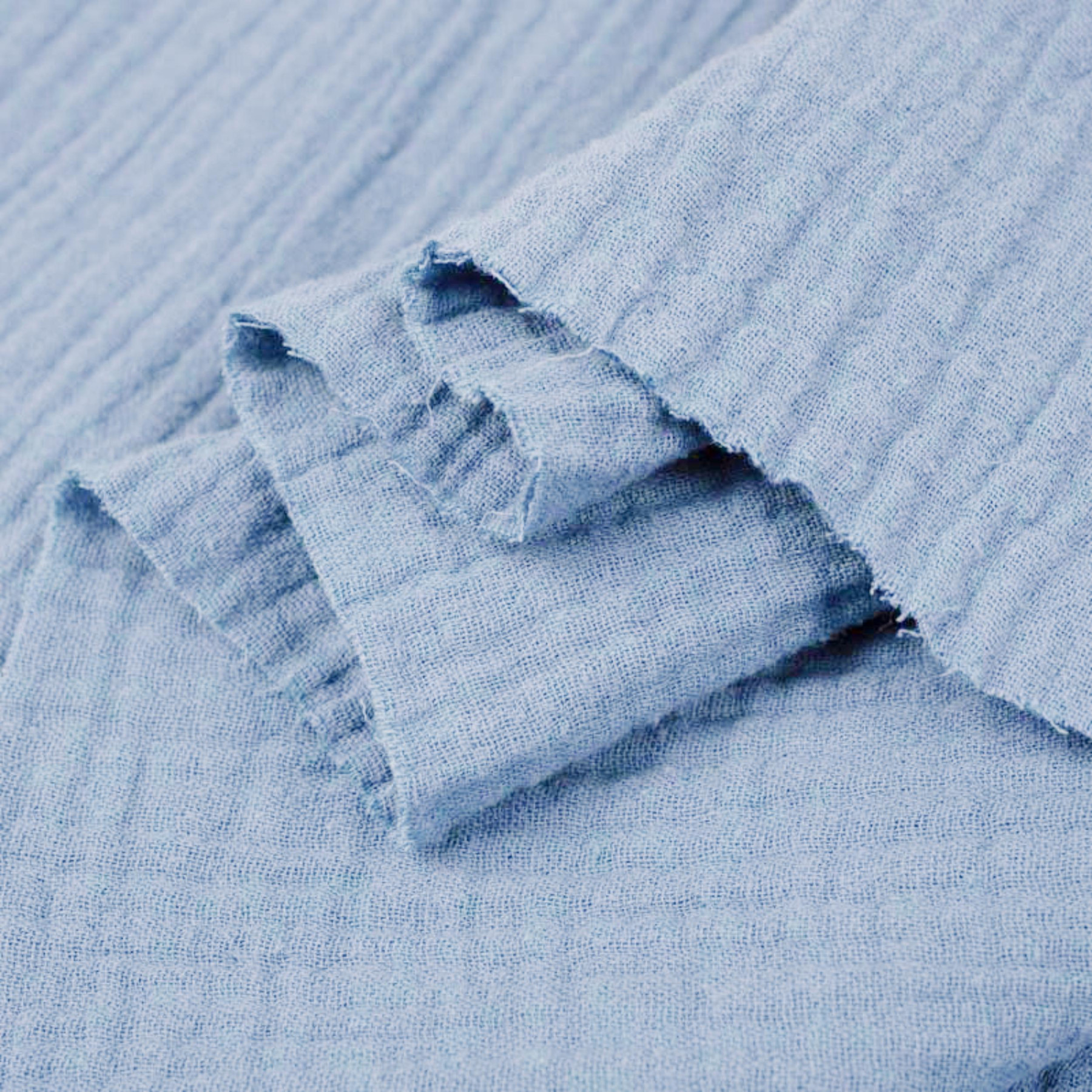 LIGHT BLUE - Cotton muslin