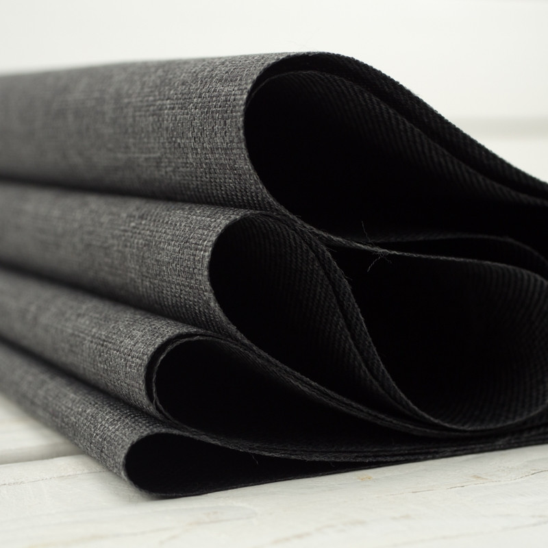 DARK GREY - Waterproof woven fabric linen imitation
