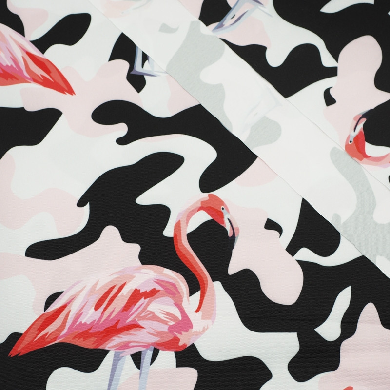 CAMOUFLAGE FLAMINGOS - Waterproof woven fabric