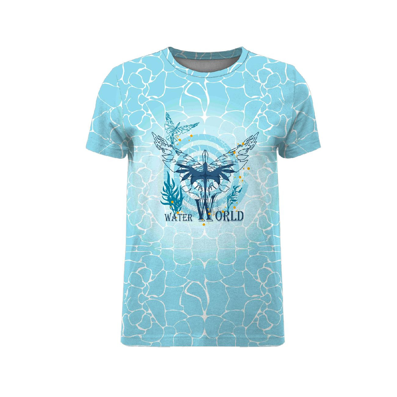 MEN’S T-SHIRT - WATER WORLD / aqua - sewing set