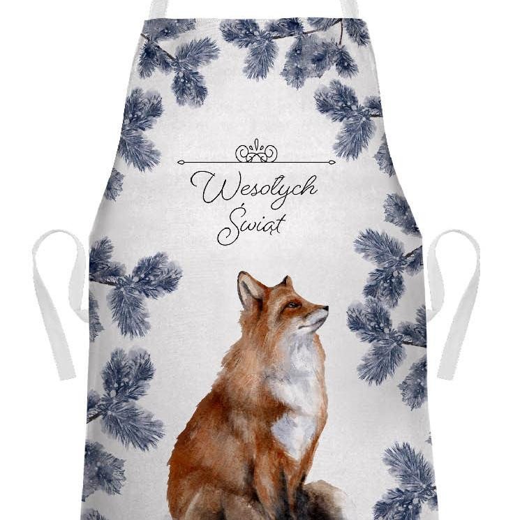 CHRISTMAS APRON - WESOŁYCH ŚWIĄT / fox