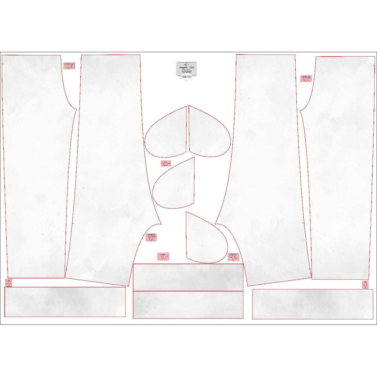 KID'S JOGGERS (ROBIN) - WHITE - sewing set