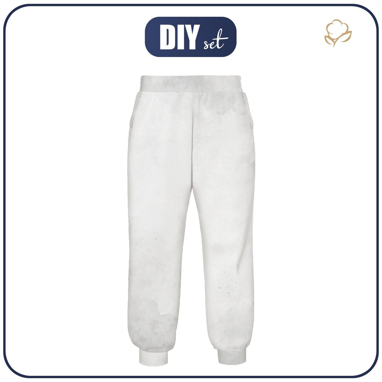 KID'S JOGGERS (ROBIN) - WHITE - sewing set