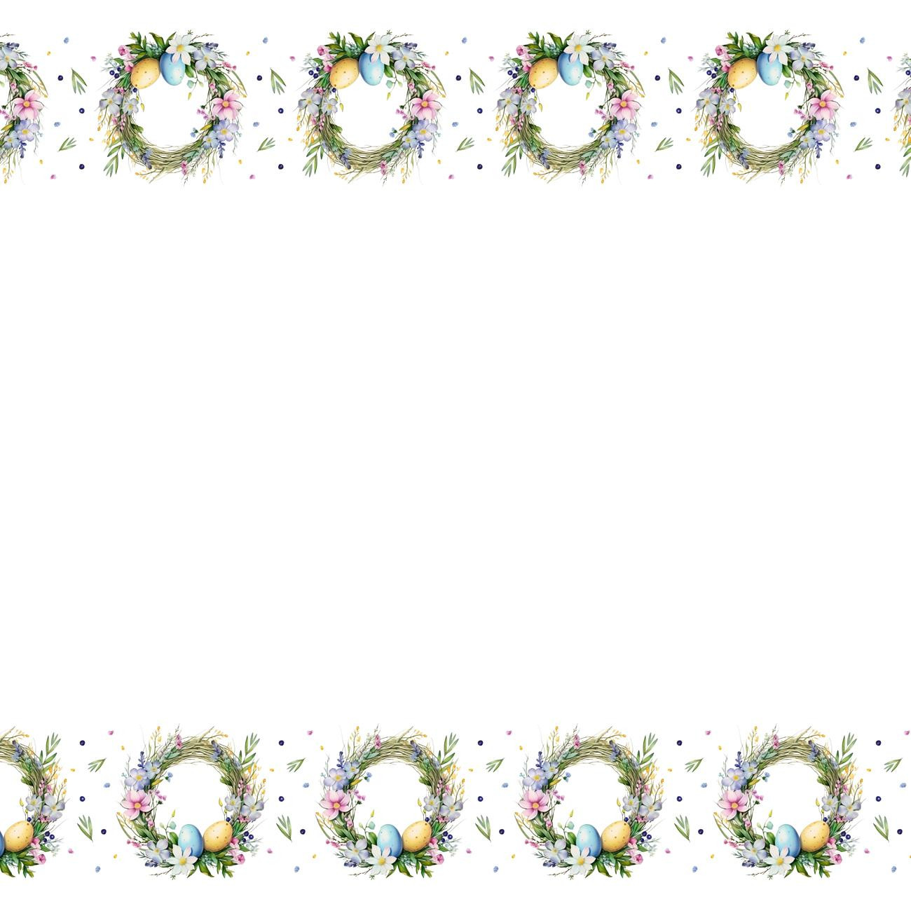 EASTER WREATH PAT. 1 - Woven Fabric for tablecloths