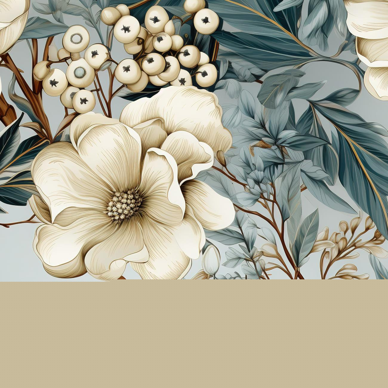 WINTER FLOWERS WZ.1 - brushed knitwear with elastane ITY