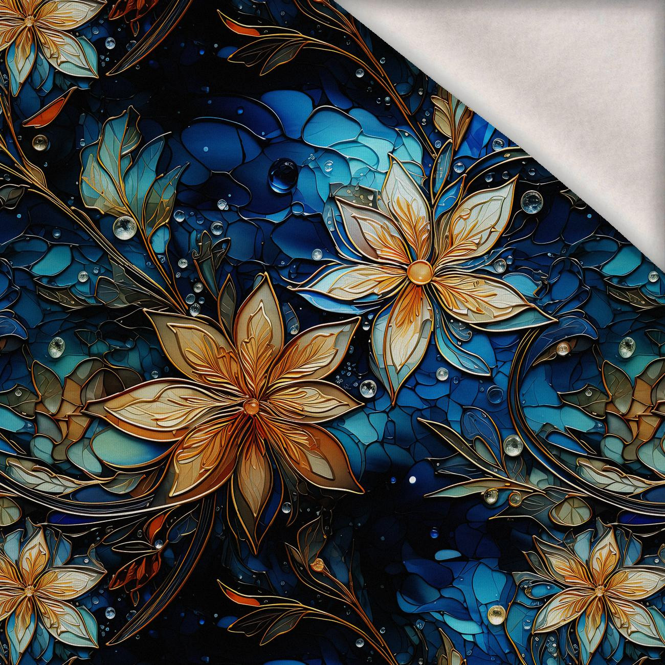 WINTER FLOWERS WZ.4 - brushed knitwear with elastane ITY