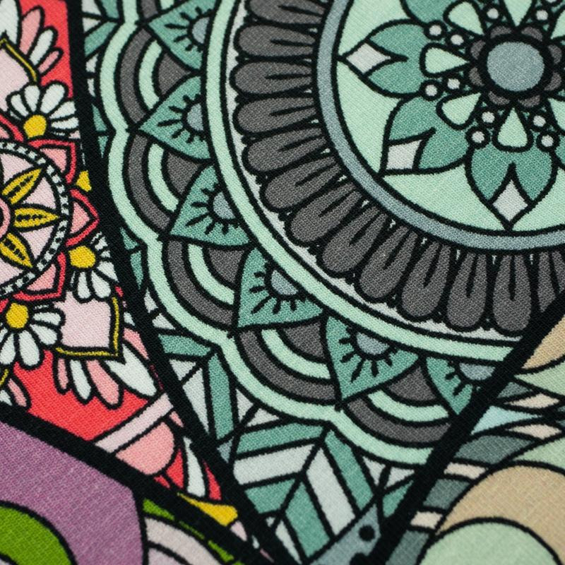 STAINED GLASS / aqua - single jersey with elastane TE210