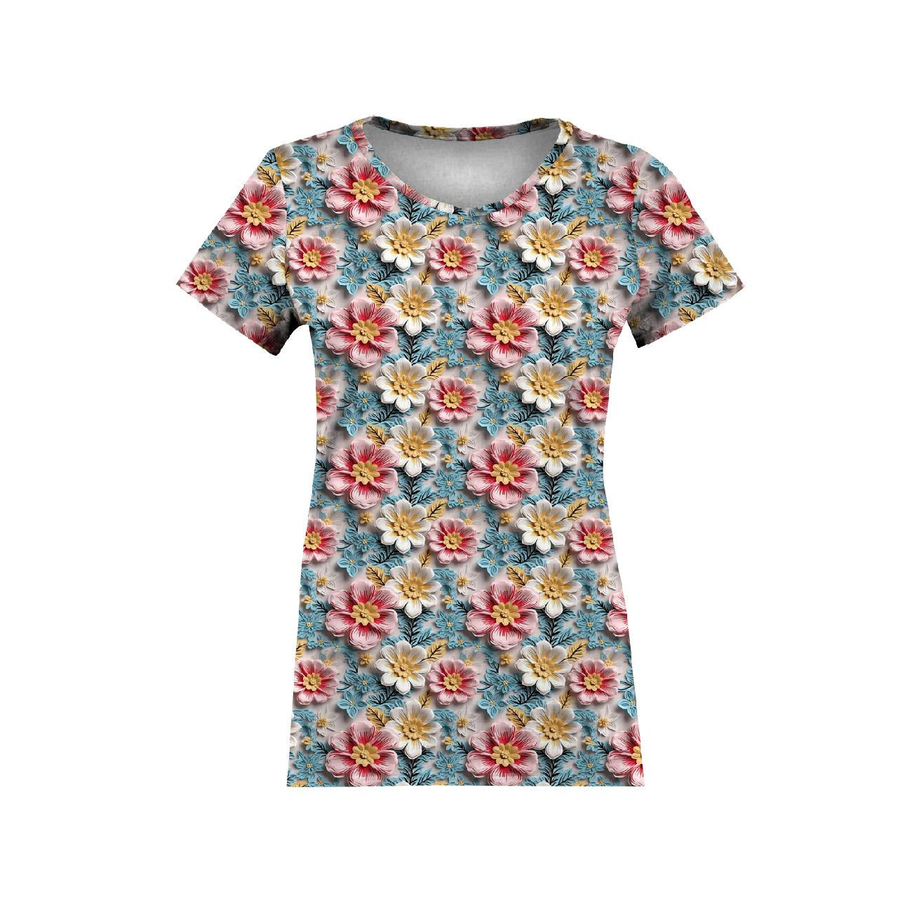 FLOWERS 3D PAT. 11 - Viscose jersey