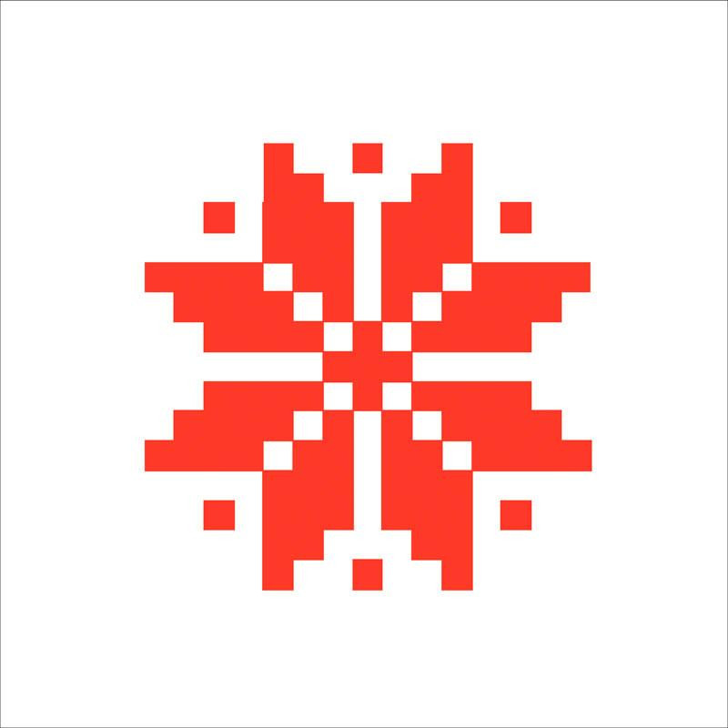 CUSHION PANEL - ALPINE FLOWER / red