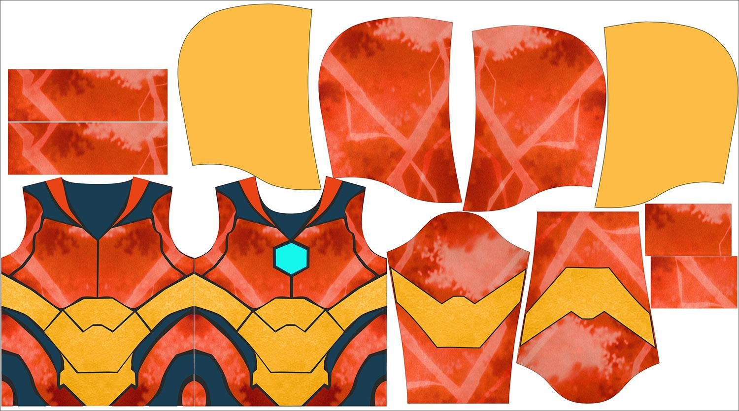 SUPERHERO’S HOODIE (ALEX) / armour - sewing set