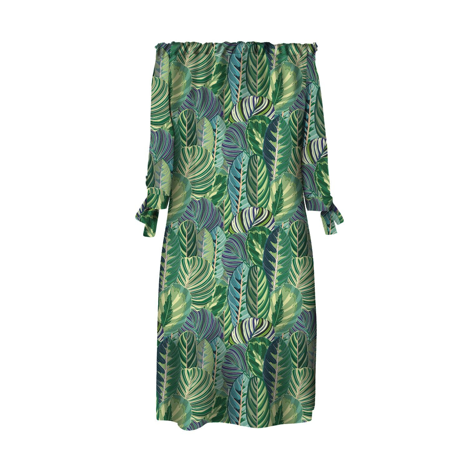 DRESS "CARMEN" - GREEN JUNGLE pat. 1 - sewing set