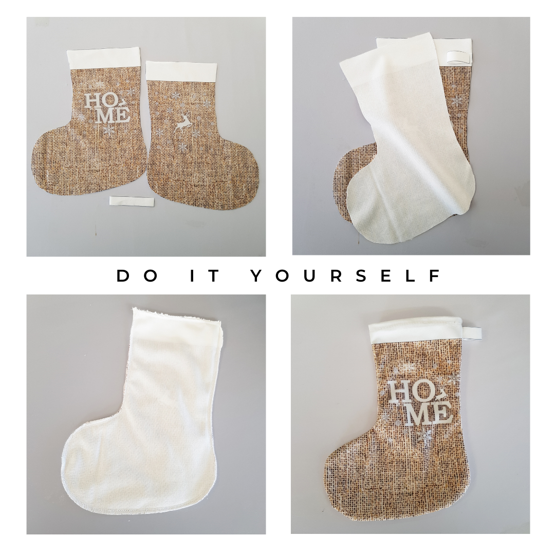 Christmas Stocking Set - SNOWFLAKES / grey