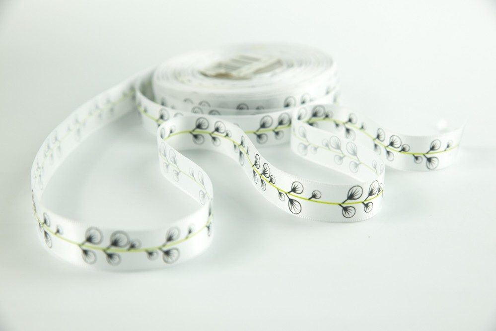 Ribbon with catkins 15mm
