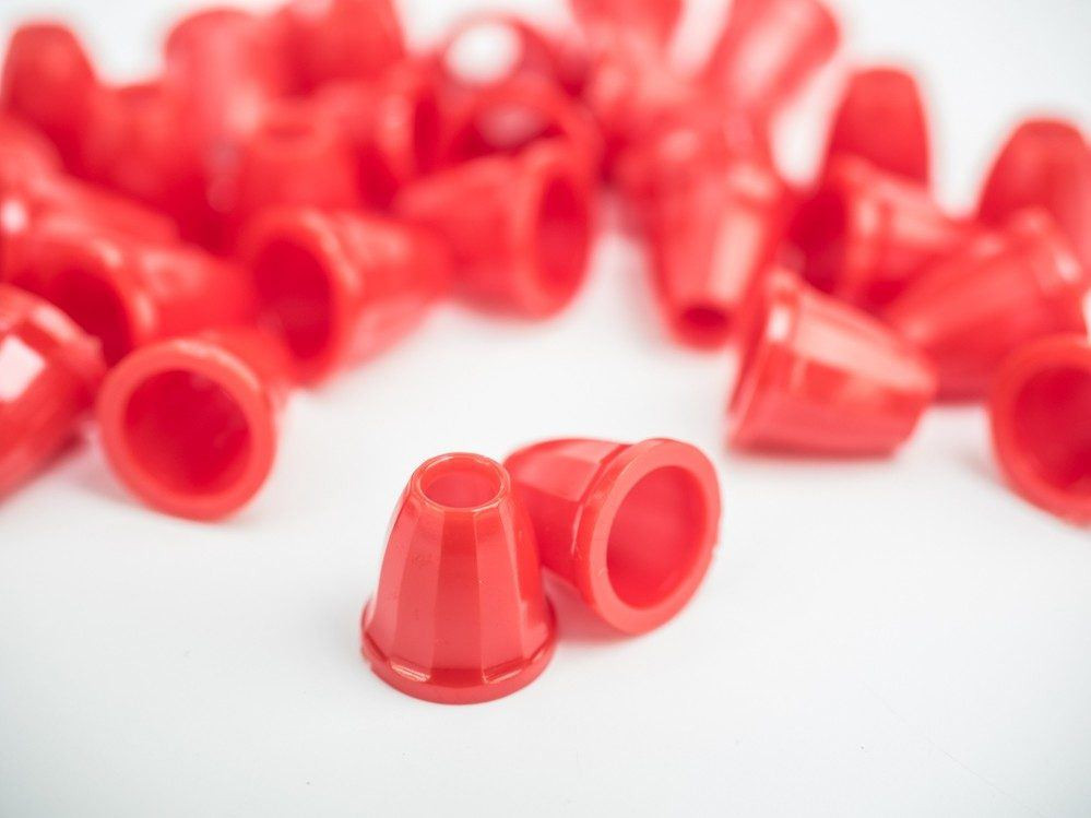 Plastic Cord Ends 11mm - RED