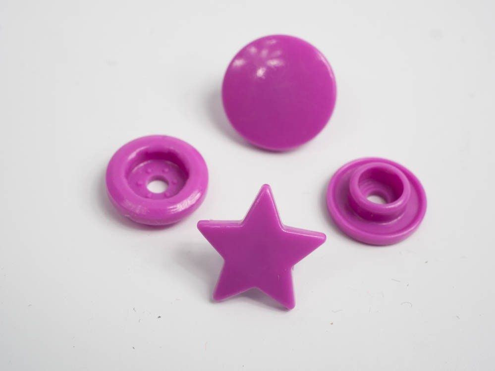 Fasteners KAM stars 12 mm purple 10 sets