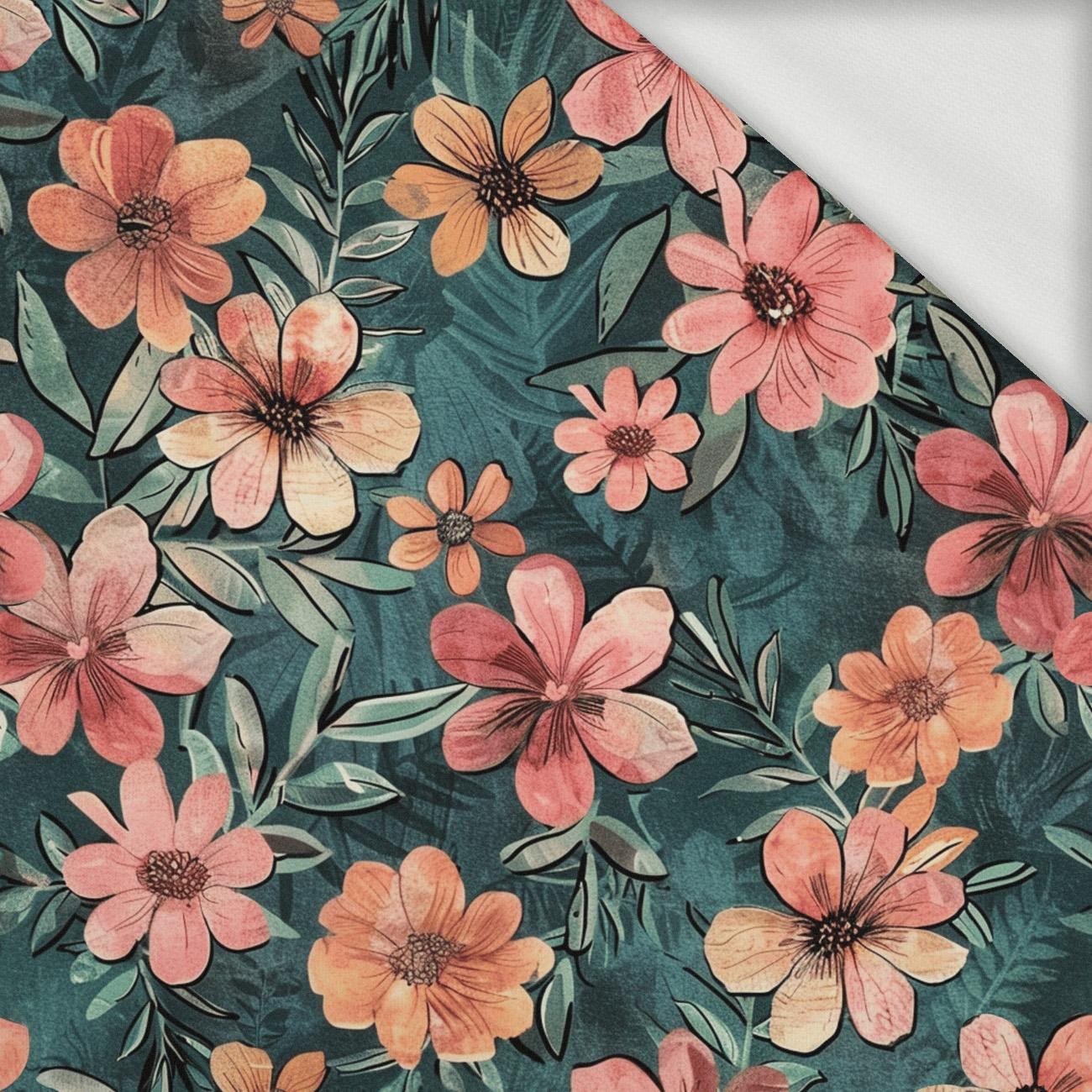 AUTUMN FLOWERS  PAT. 1 - looped knit fabric