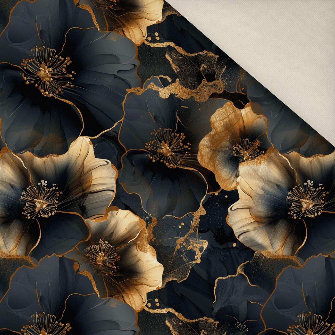 AUTUMN FLOWERS WZ.20- Upholstery velour 