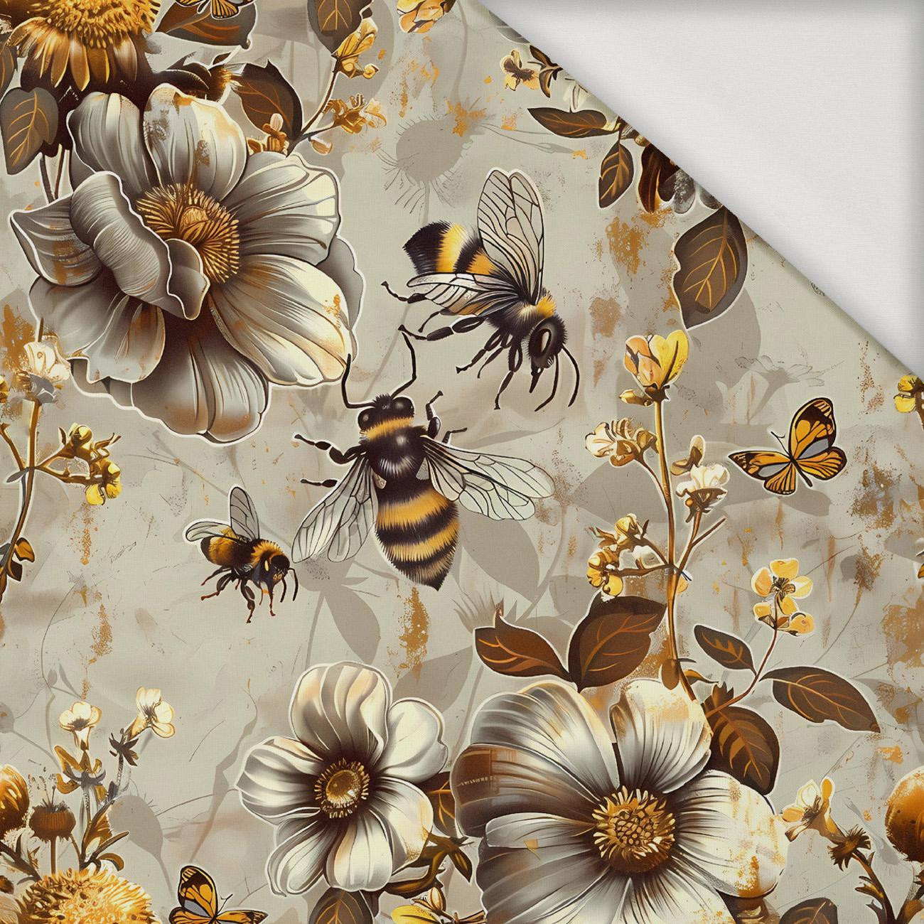 BEES & FLOWERS - Viscose jersey