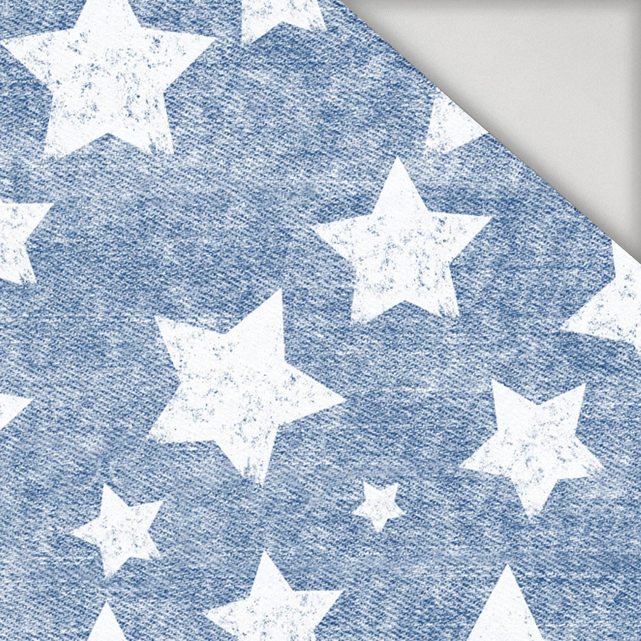 WHITE STARS / vinage look jeans (blue) - lycra 300g