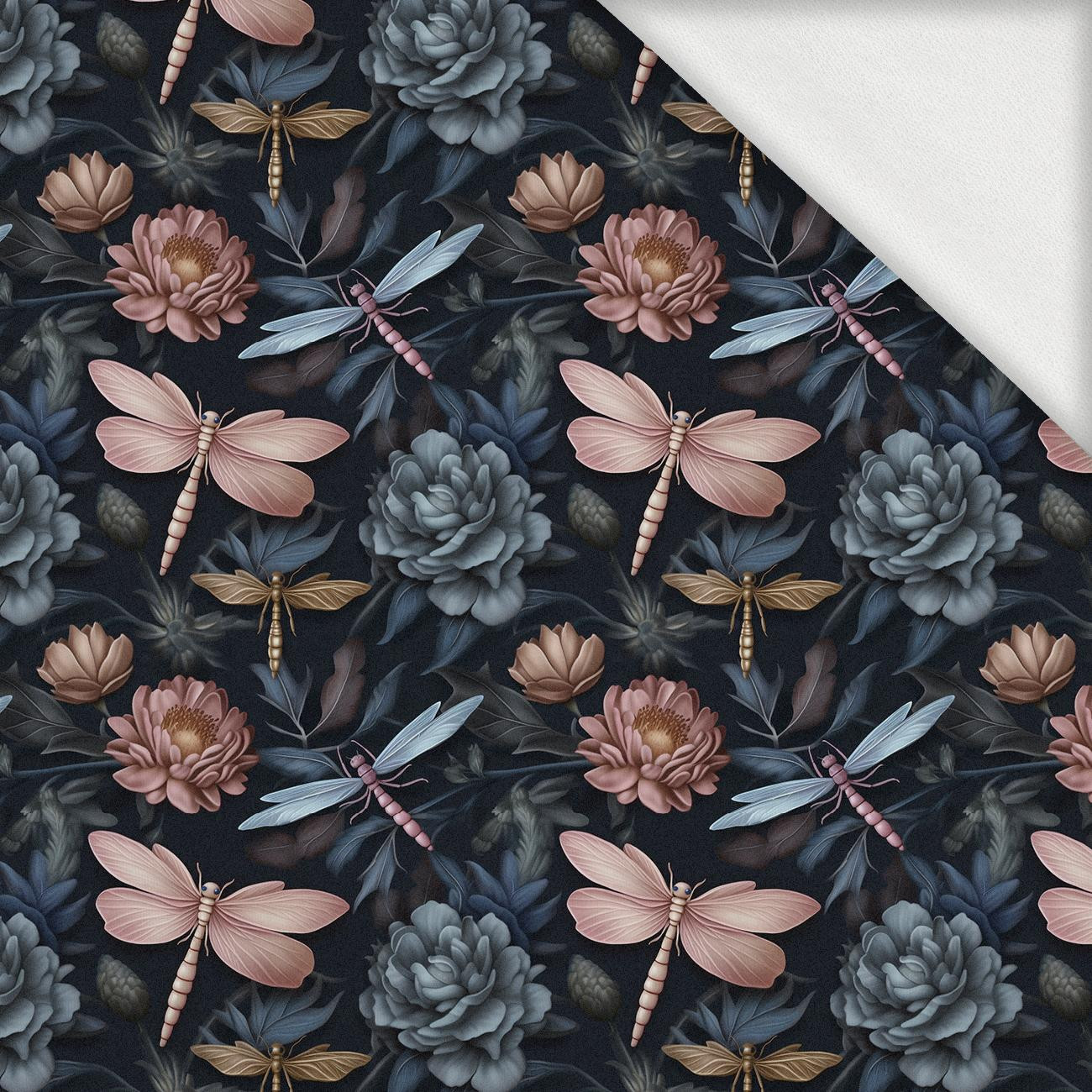 Butterfly & Flowers wz.3 - looped knit fabric with elastane ITY Butterfly & Flowers wz.3 - looped knit fabric with elastane ITY