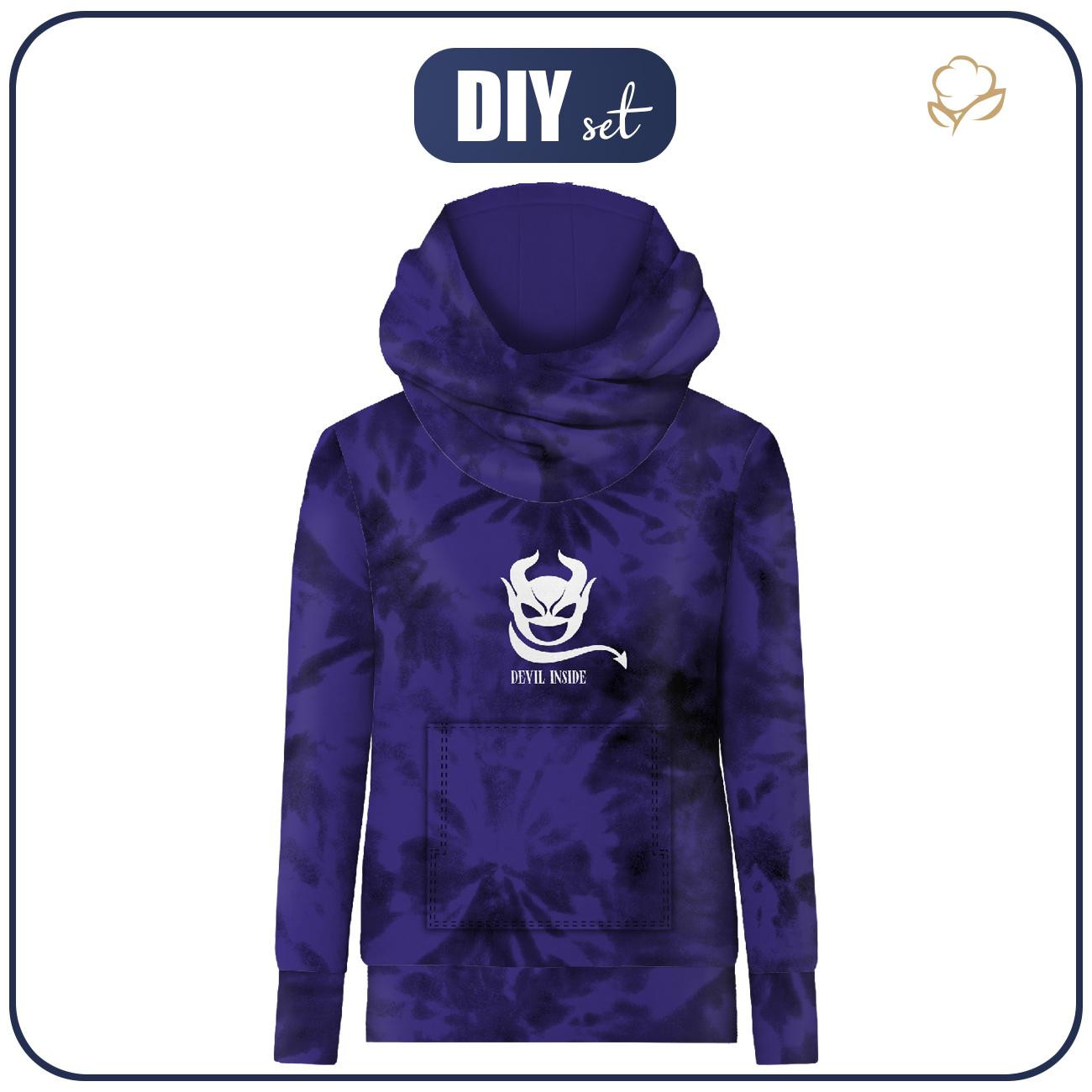 HYDROPHOBIC HOODIE UNISEX - DEVIL INSIDE - sewing set