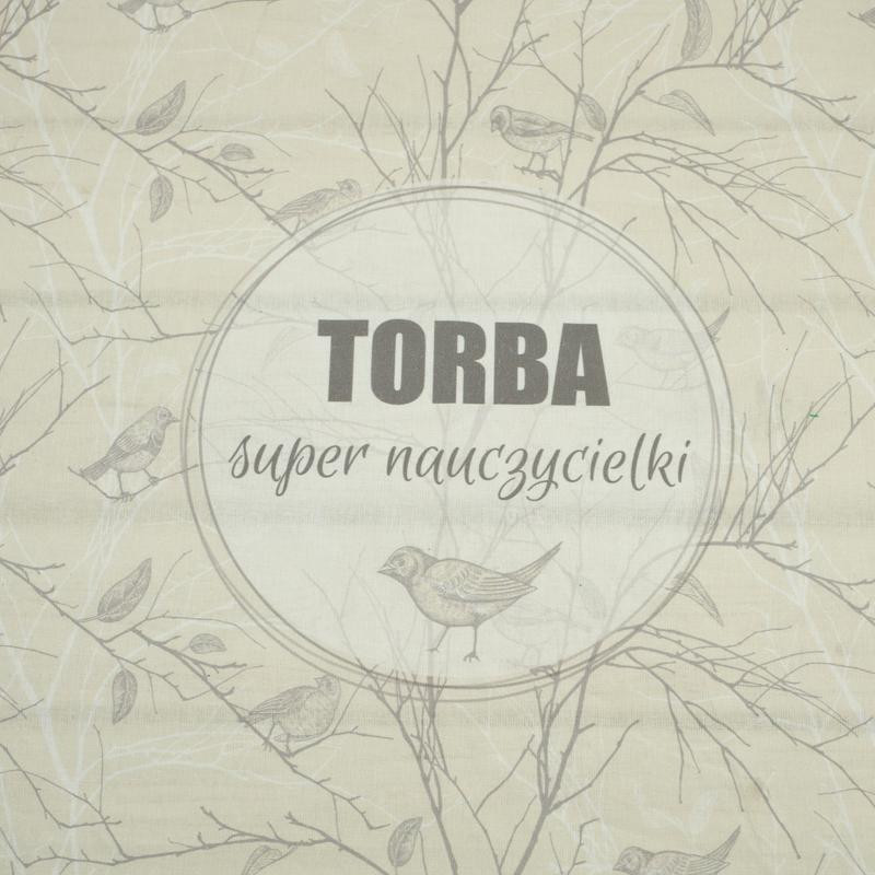 Superteacher bag - Cotton woven fabric panel