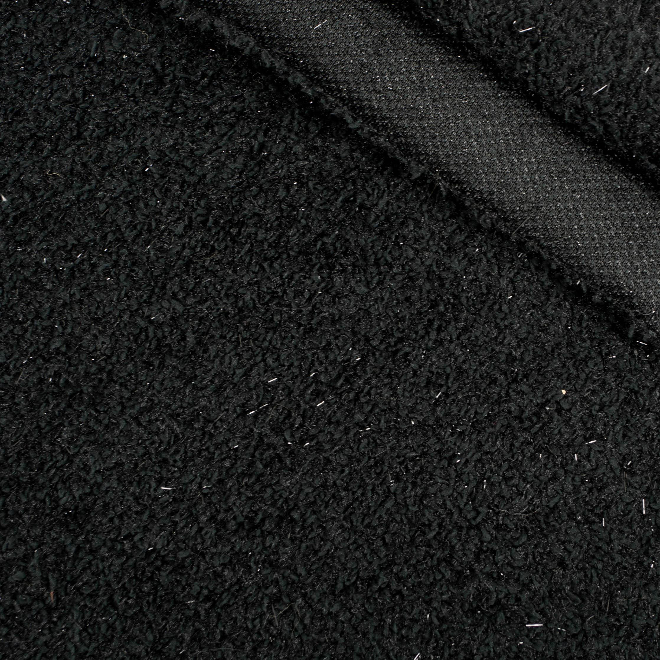BLACK - LAMB FLEECE with lurex thread