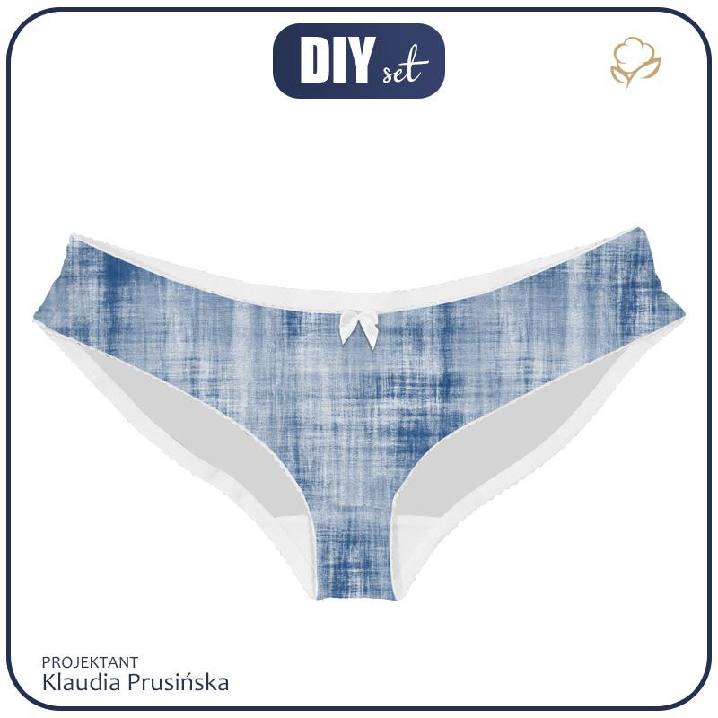 WOMEN'S PANTIES - ACID WASH PAT. 2 (blue) - M