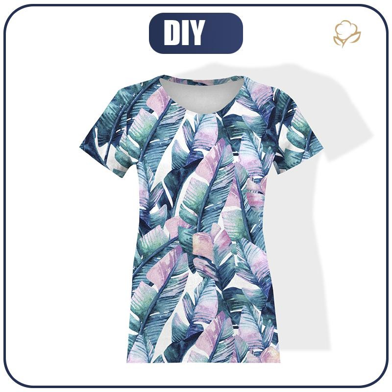 WOMEN’S T-SHIRT- WATER-COLOR LEAVES - single jersey