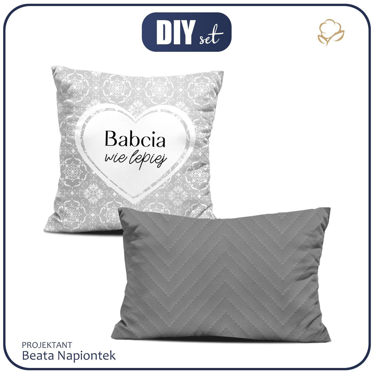 DECORATIVE PILOWS - BABCIA WIE LEPIEJ / damasco
