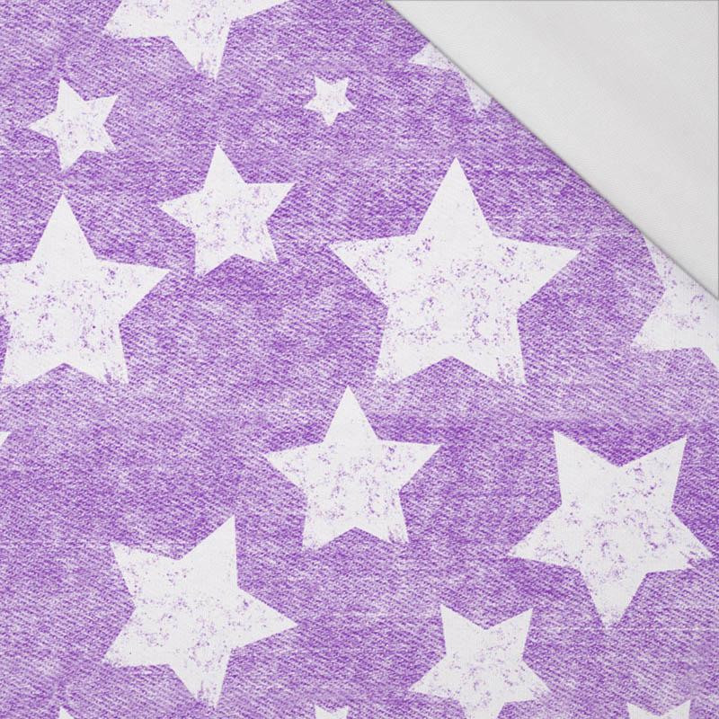 WHITE STARS / vinage look jeans (purple) - single jersey with elastane 