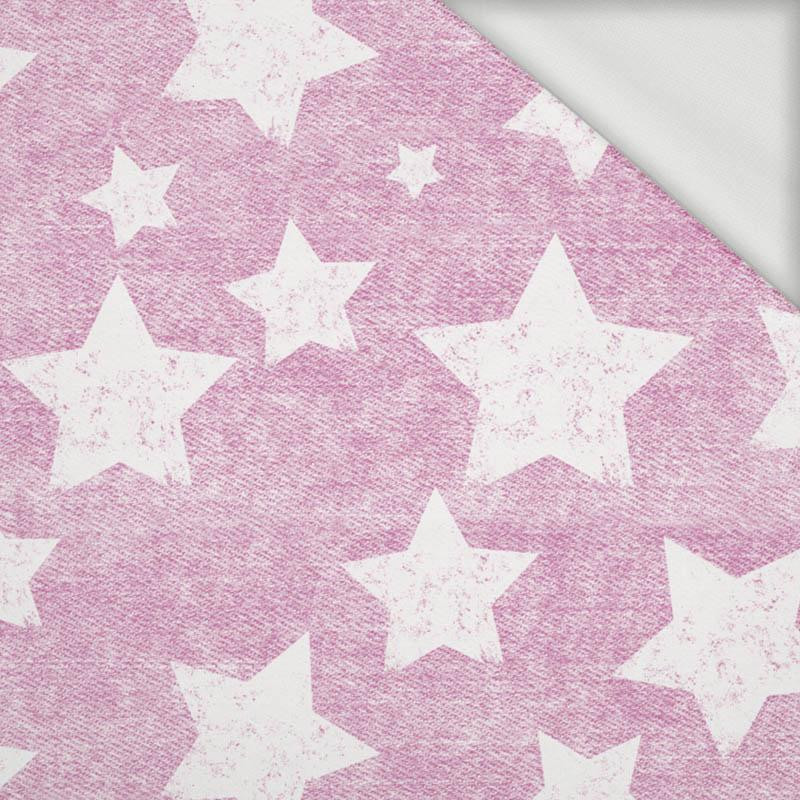 WHITE STARS / vinage look jeans (rose quartz) - looped knit fabric