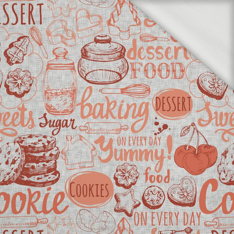 CONFECTIONER (HOBBIES AND JOBS) - brick / acid - looped knit fabric