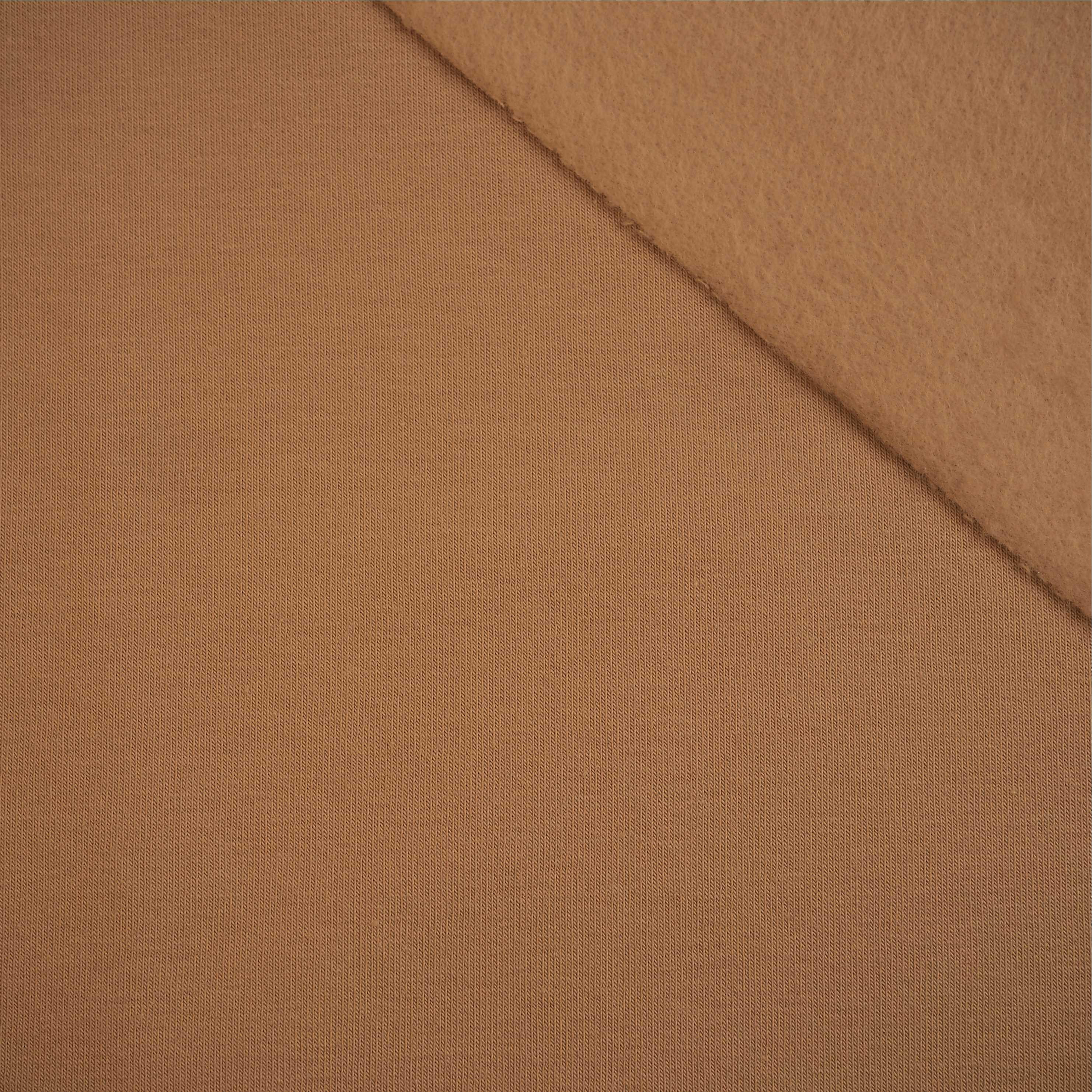 D-10 CARAMEL - brushed knitwear with elastane