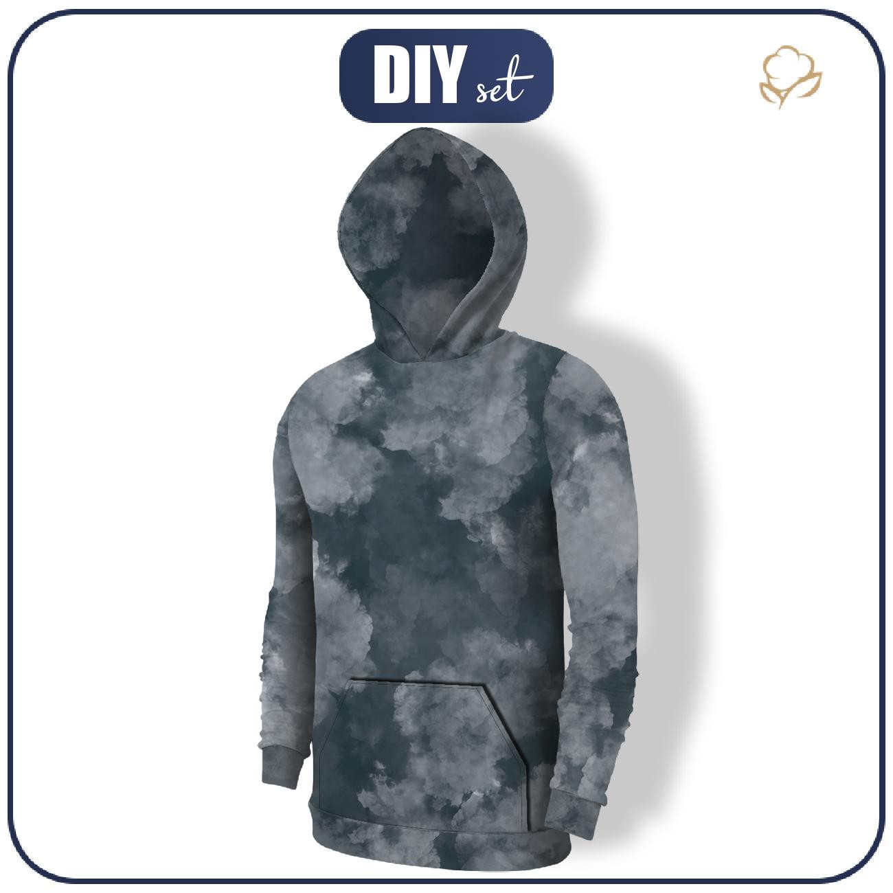 MEN’S HOODIE (COLORADO) - SMOKE - sewing set