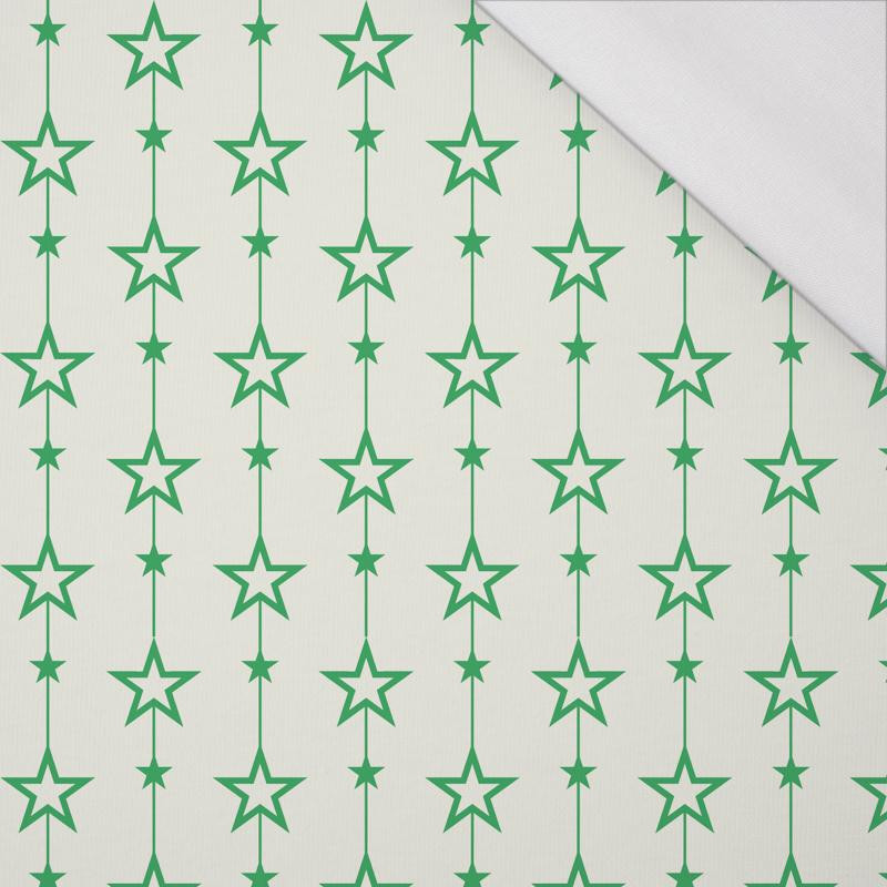 GREEN STARS (CHAINS) / VANILLA  - single jersey with elastane 