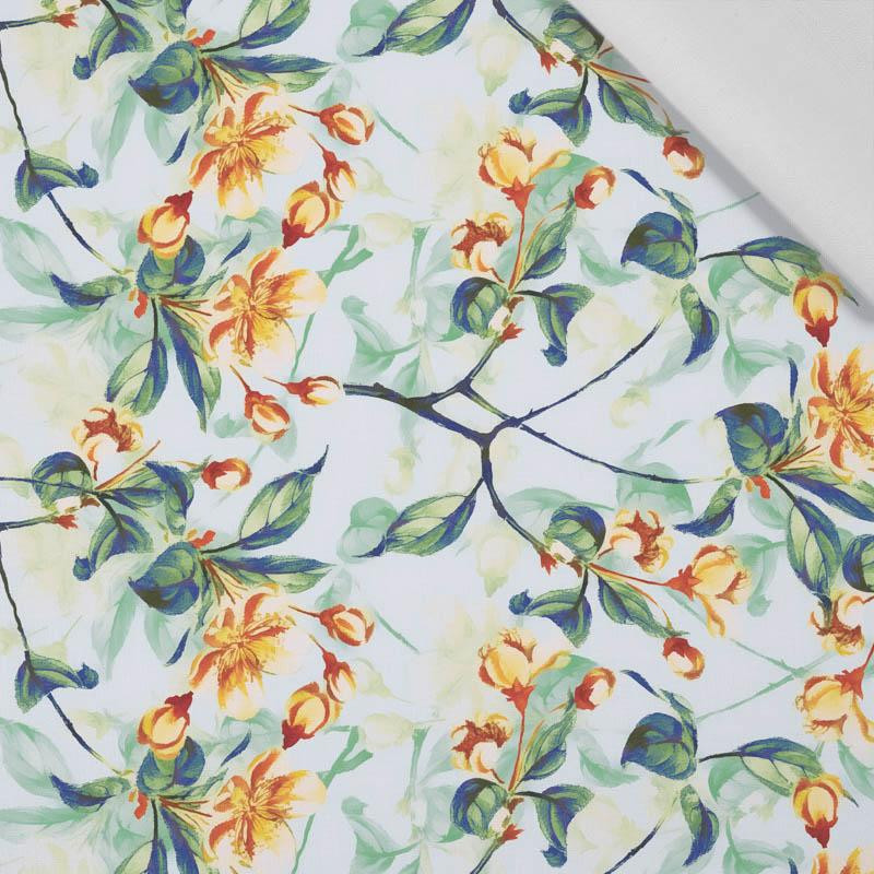 APPLE BLOSSOM pat. 1 (yellow) - Cotton woven fabric