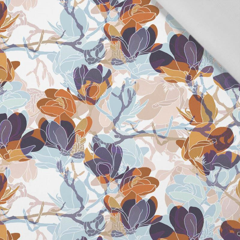 MAGNOLIAS pat. 2 (colorful) - Cotton woven fabric