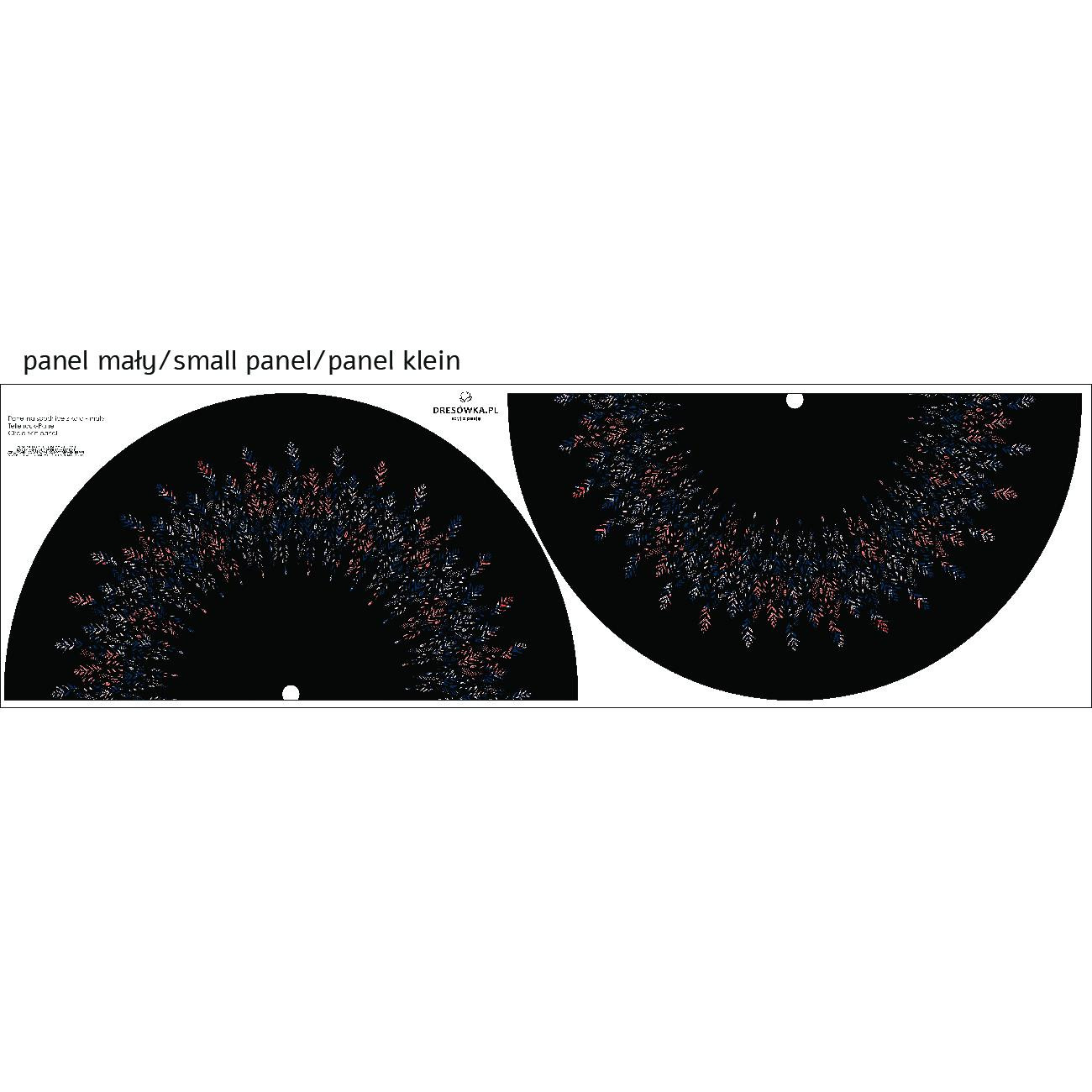 LEAVES PAT. 3 / BLACK - circle skirt panel